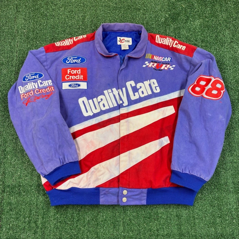 Vintage Chase Authentics Embroidered NASCAR Ford Racing Jacket